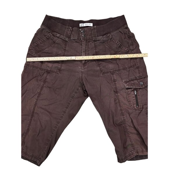 Lee Womens Easy Fit Brown Cargo Shorts Size 10 Cotton/Spandex Blend - Picture 8 of 9